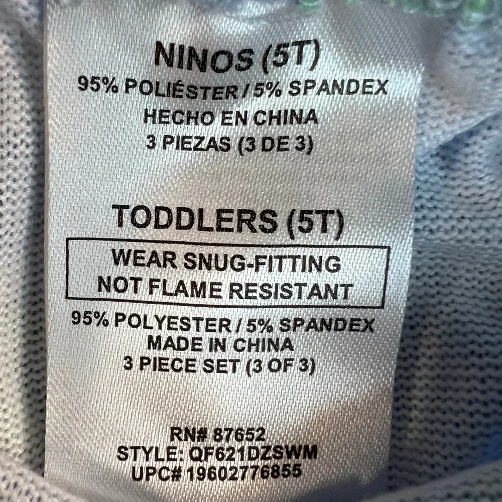 Bluey Toddler Pajamas 5pc Set 5T NWT Viscose Bingo Navy Mint Green Shorts